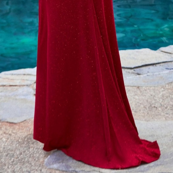 COPY - Black formal dress,red,purple,emerald,royal,navy long fitted glitter gown - Picture 8 of 16